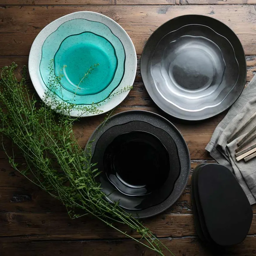 Porsgrund Porselænsfabrik Natur Asjett 22cm Klart Glass 4pk